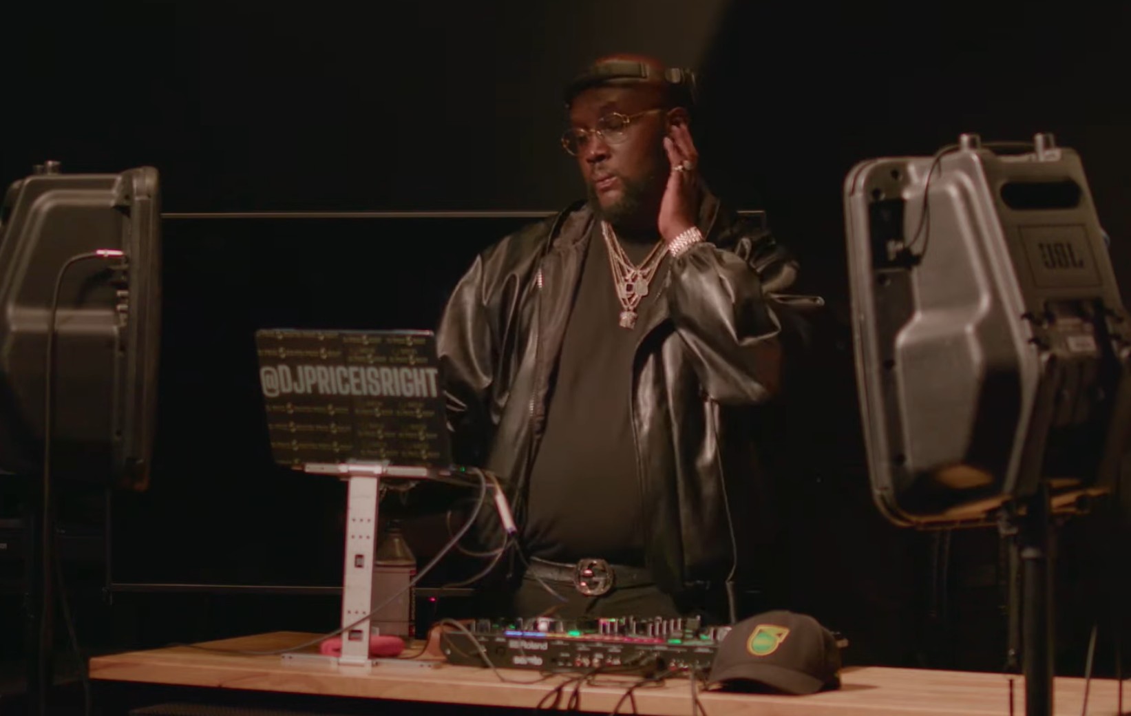 DJ Price on the decks at the Frequency Friday studio