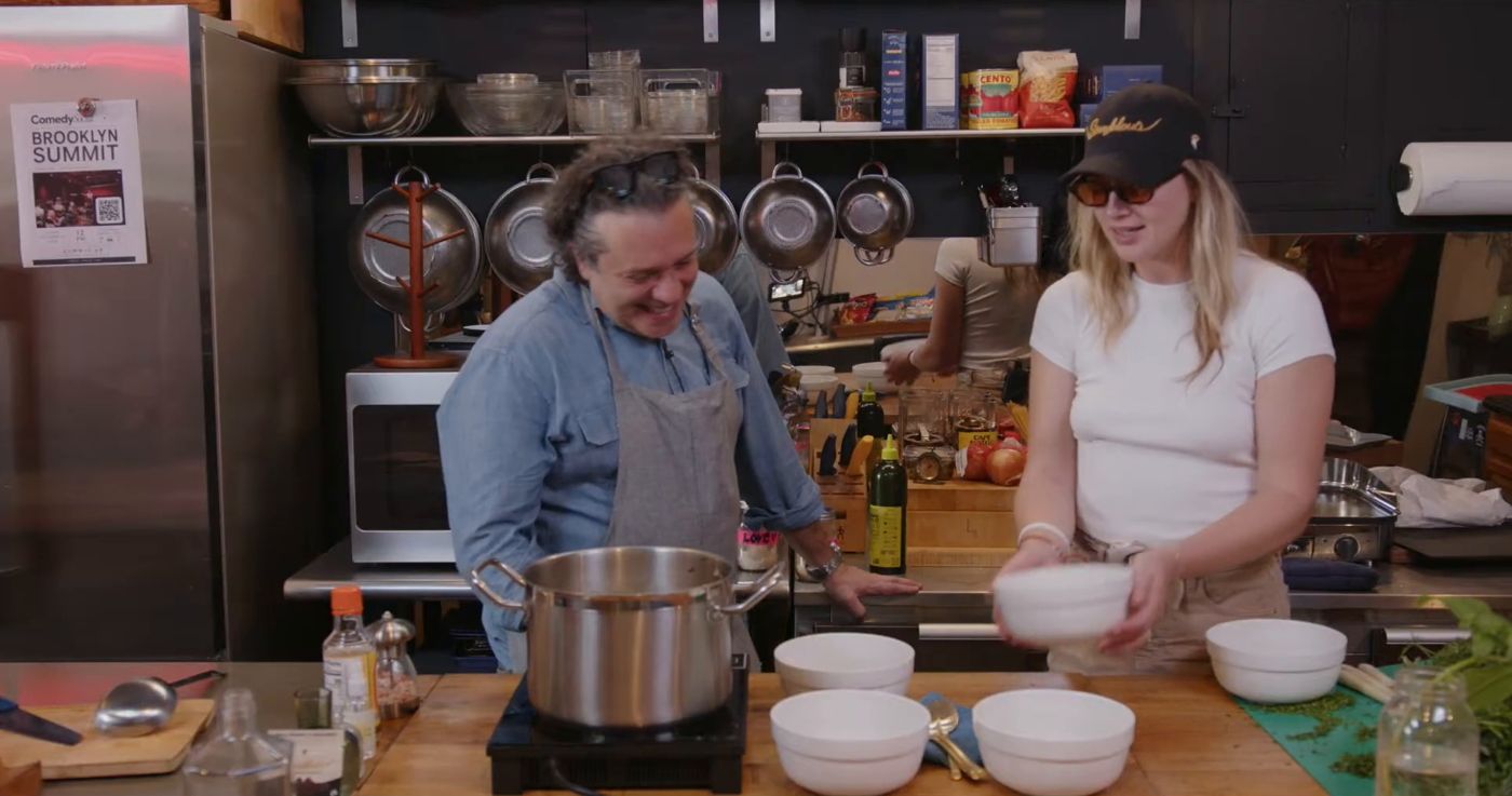 Cooking live in the Frequency Friday studio kitchen