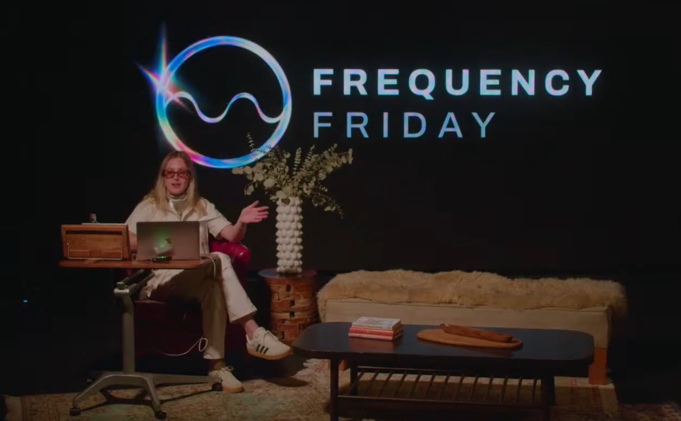 Taylor hosting from the Living Room